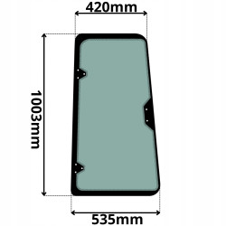 SZYBA PRAWA GÓRNA DRZWI CASE (5060)-SITODRUK