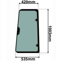 SZYBA LEWA GÓRNA DRZWI CASE (5060)-SITODRUK