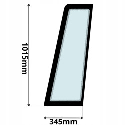 SZYBA LEWA DRZWI GÓRNA STAŁA CASE (0523)-SITODRUK