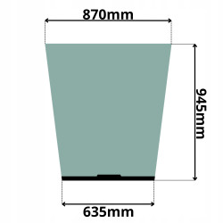 SZYBA CZOŁOWA CAT 904B (SP-0013)-SITODRUK