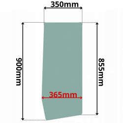 SZYBA TYLNA LEWA PRAWA CAT 904B (K-0041)
