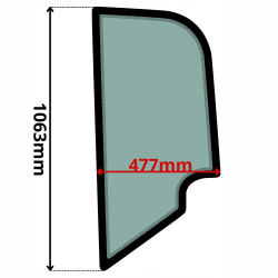 SZYBA LEWA BOCZNA ZA DRZWIAMI KRAMER 318 418 (0072)-SITODRUK