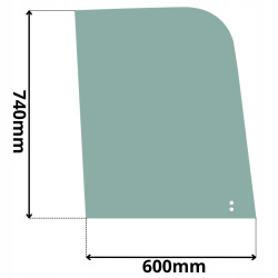 SZYBA BOCZNA PRAWA PRZEDNIA PRZESUWANA BOBCAT DOOSAN (0230)
