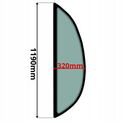 SZYBA LEWA BOCZNA ZA DRZWIAMI JCB (0038)-SITODRUK