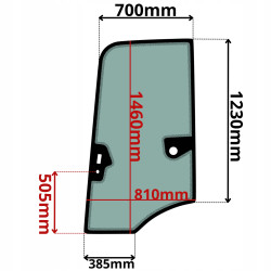 SZYBA LEWA DRZWI CAT WARYŃSKI (G-0407)-SITODRUK