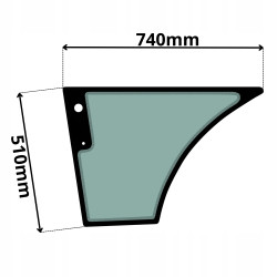 SZYBA LEWA DRZWI DOLNA NEW HOLLAND HITACHI CASE MANITOU (5002)-SITODRUK