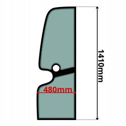 SZYBA LEWA DRZWI VOLVO EC (0654)-SITODRUK