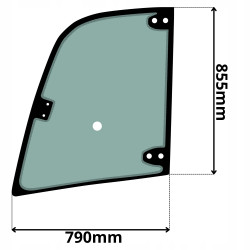 SZYBA LEWA DRZWI GÓRNA WACKER NEUSON WEIDEMANN (G-0568)-SITODRUK