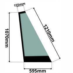 SZYBA PRAWA PRZEDNIA KOMATSU WA (0037)-SITODRUK