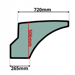 SZYBA LEWA DRZWI DOLNA TEREX FERMEC CASE (5017)-SITODRUK