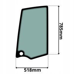 SZYBA LEWA DRZWI GÓRNA TEREX SCHAEFF (5048)-SITODRUK