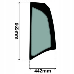 SZYBA LEWA BOCZNA ZA DRZWIAMI VOLVO EC EW (5051)-SITODRUK