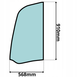 SZYBA LEWA DRZWI GÓRNA JCB (5059)-SITODRUK