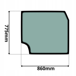 SZYBA PRZEDNIA GÓRNA VOLVO ECR (0584)-SITODRUK