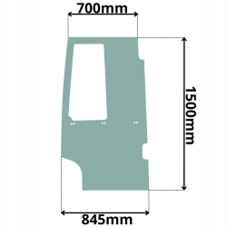SZYBA LEWA DRZWI JCB WERSJA Z OKIENKIEM (G-0712)