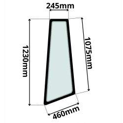 SZYBA LEWA BOCZNA ZA DRZWIAMI WACKER NEUSON (K-0121)-SITODRUK