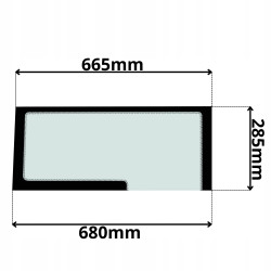 SZYBA LEWA DRZWI ŚRODEK CAT (G-0169)-SITODRUK