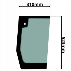 SZYBA LEWA DRZWI DOLNA PRZEDNIA YANMAR VIO (5087)-SITODRUK