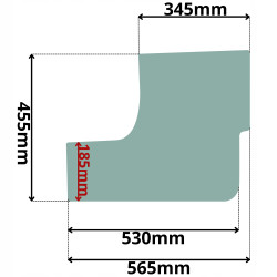 SZYBA DRZWI DOLNA JCB (K-0078)