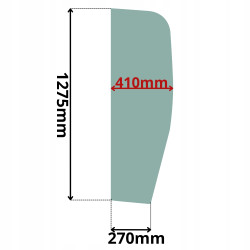 SZYBA BOCZNA LEWA ZA DRZWIAMI KOMATSU (K-0084)