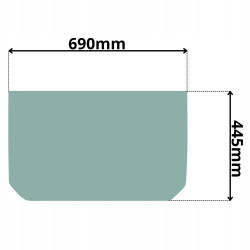 SZYBA CZOŁOWA PRZEDNIA DOLNA CAT (K-0094)