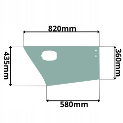 SZYBA LEWA DRZWI DOLNA MERLO (K-0101)