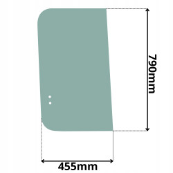 SZYBA PRAWA BOK TYLNA PRZESUWANA KUBOTA (K-0103)