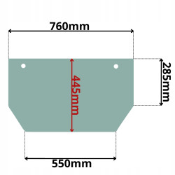 SZYBA CZOŁOWA DOLNA KUBOTA (K-0104)