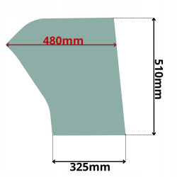 SZYBA PRAWA DOLNA BOCZNA BOBCAT DOOSAN (K-0105)