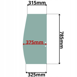 SZYBA LEWA DRZWI PRZESUWANA TYLNA CAT (K-0169)