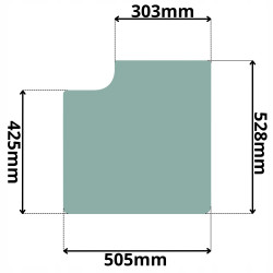 SZYBA LEWA DRZWI DOLNA CAT (K-0172)