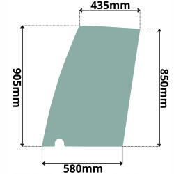 SZYBA LEWA DRZWI GÓRNA WACKER NEUSON (K-0255)