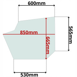 SZYBA LEWA DRZWI DOLNA KRAMER WACKER NEUSON (K-0265)