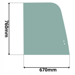 SZYBA PRAWA BOCZNA PRZEDNIA PRZESUWANA TAKEUCHI TB (K-0486)