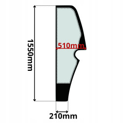 SZYBA BOCZNA LEWA CAT DEUTZ JLG (K-0506)-SITODRUK