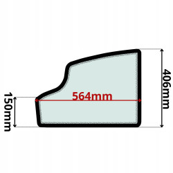 SZYBA LEWA DOLNA DRZWI JCB (5095)-SITODRUK