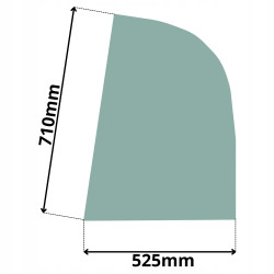 SZYBA LEWA BOCZNA ZA DRZWIAMI KRAMER WACKER NEUSON (K-0511)