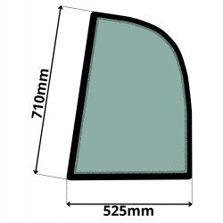 SZYBA LEWA BOCZNA ZA DRZWIAMI KRAMER WACKER NEUSON (K-0511)-SITODRUK