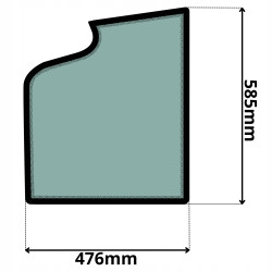 SZYBA LEWA DRZWI DOLNA VOLVO (5167)-SITODRUK