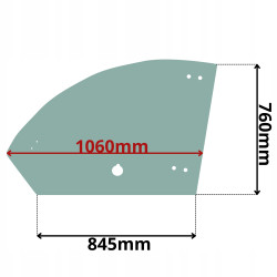SZYBA LEWA DRZWI GÓRNA CASE NEW HOLLAND (K-0588)