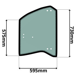 SZYBA DRZWI BOCZNA LEWA CASE FARMLIFT 525 NEW HOLLAND LM (0061)-SITODRUK