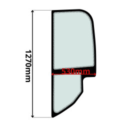 SZYBA BOCZNA LEWA ZA DRZWI CAT 301.4C WACKER 1404 ET16 (0069)-SITODRUK