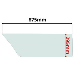 SZYBA PRAWA DOLNA BOCZNA CAT 301.568 302.5-304.5 (0271)