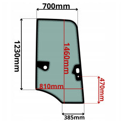 SZYBA PRAWA DRZWI CAT (0125)-SITODRUK