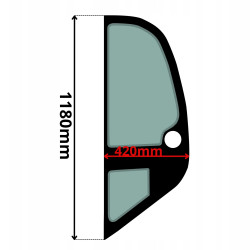 SZYBA LEWA BOCZNA ZA DRZWIAMI MANITOU MLT MVT (0477)-SITODRUK