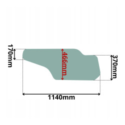 SZYBA LEWA PRAWA DRZWI DOLNA LINDE, HENMAR (5165)