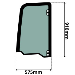 SZYBA LEWA DRZWI GÓRNA CAT (K-0178)-SITODRUK