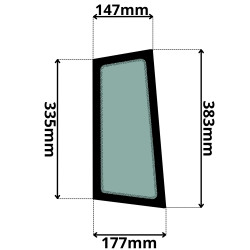 SZYBA LEWA PRZEDNIA DOLNA CAT (5105)-SITODRUK