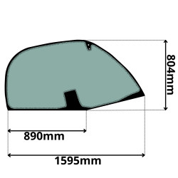 SZYBA BOCZNA PRAWA MANITOU MLT, MT (G-0393)-SITODRUK