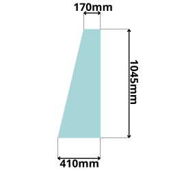 SZYBA PRZEDNIA LEWA, PRAWA JCB (0103Z)
